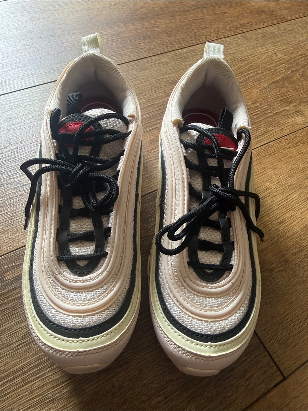 Nike Air Max 97 White, pink and red  Interior Sneakers Size 5.5